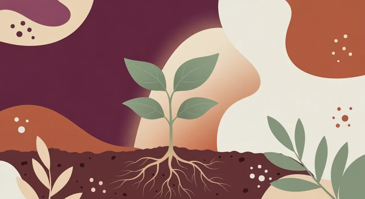 Illustration : une jeune pousse grandit vers la lumière, évoquant l'estime de soi qui se renforce