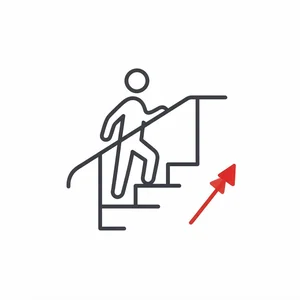 Illustration : monter un étage